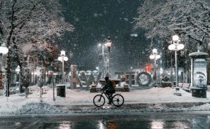 rowerem w mroźne dni